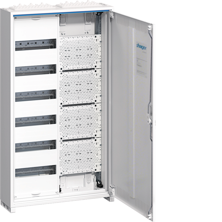 Hager FWB62K1 Universal Distribution Board Enclosure, 72 Modules + Media, QC
