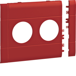 Hager GB120203020 Frontplate 2-gang Socket BRA/H/S 120 Red