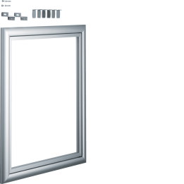 Hager VZ857N Door, white, slotted, for VF/VS418 distribution boards