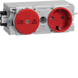 Hager GS12003020 Smart Socket ylijännitesuojalla, C-profiili, punainen
