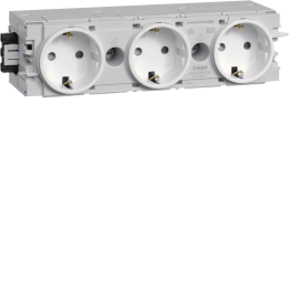 Розетка Hager GS30009016 на 3 модуля (gang), белый