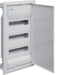Hager VU36NW Flush-Mounted Enclosure, 3x12 MOD, IP30