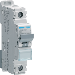 Hager NBN120 MCB 1P B-20A 10kA