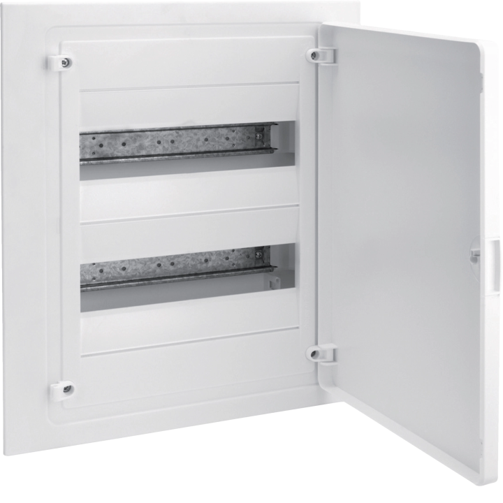 Hager VF212PD Flush-Mount Distribution Board, 24 Modules, White Door