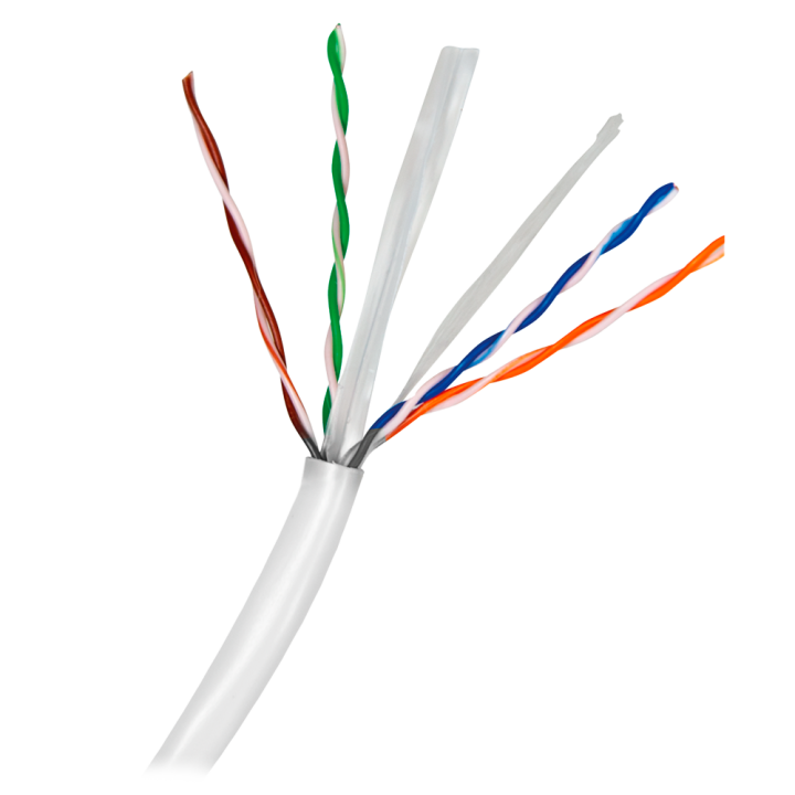 SAFIRE UTP6-100-H-23AWG Cat6 UTP tīkla kabelis 100m ruļlī – tīrs varš, PVC, pelēks