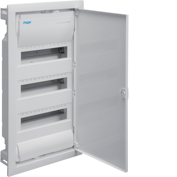 Распределительный шкаф Hager VU36NE, встраиваемый, 3x12 МОД, IP30