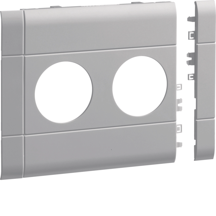 Панель Hager GB12020K7035, 2-гнездовая розетка BR 120 lg White