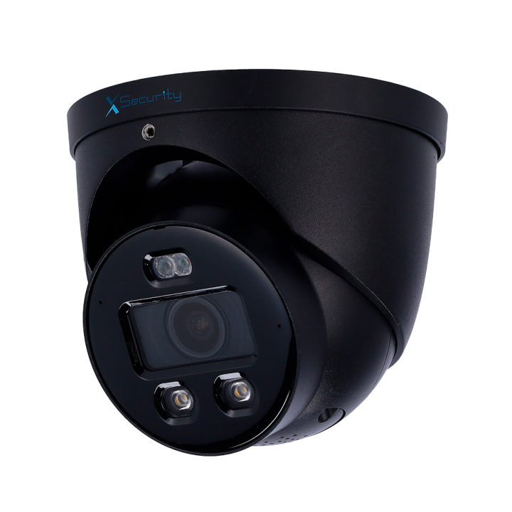 X-SECURITY XS-IPT982CA-4U-WIZCOLOR-TIOC-BLACK 4MP torņa IP kamera ar Wi-Fi, PoE, IP67, 30m IR, 2.8mm objektīvu, microSD līdz 512