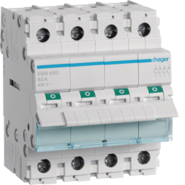 Hager SBN480 4P 80A Switch Disconnector