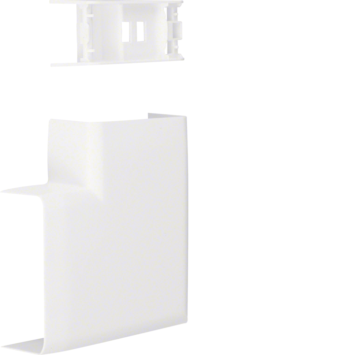 Hager ATA205059016 Flat Corner for ATEHA 20x50 Trunking, Traffic White