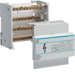Hager KJ03B Brass Busbar Terminal 80A 4-Pole