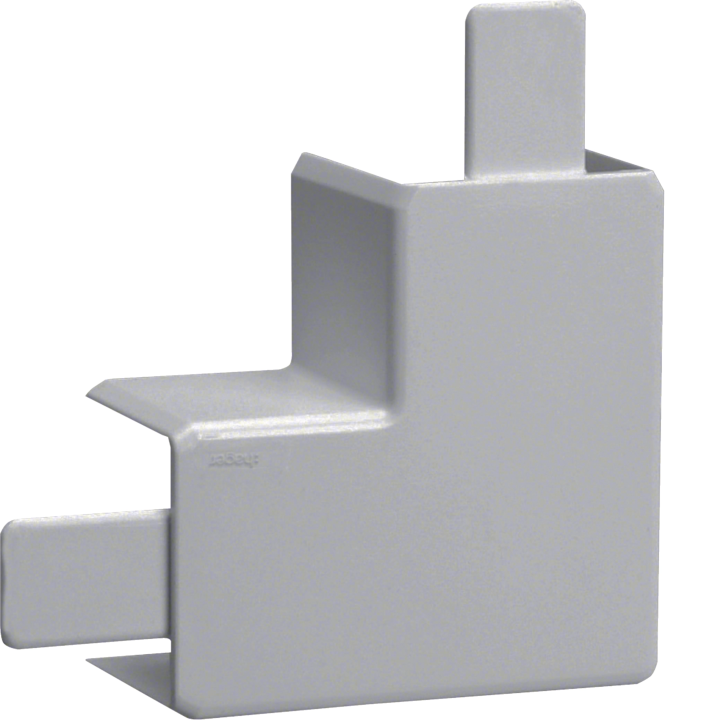 Hager LF4004057030 Flat Angle HFR 40x40mm Stone Grey Cable Trunking
