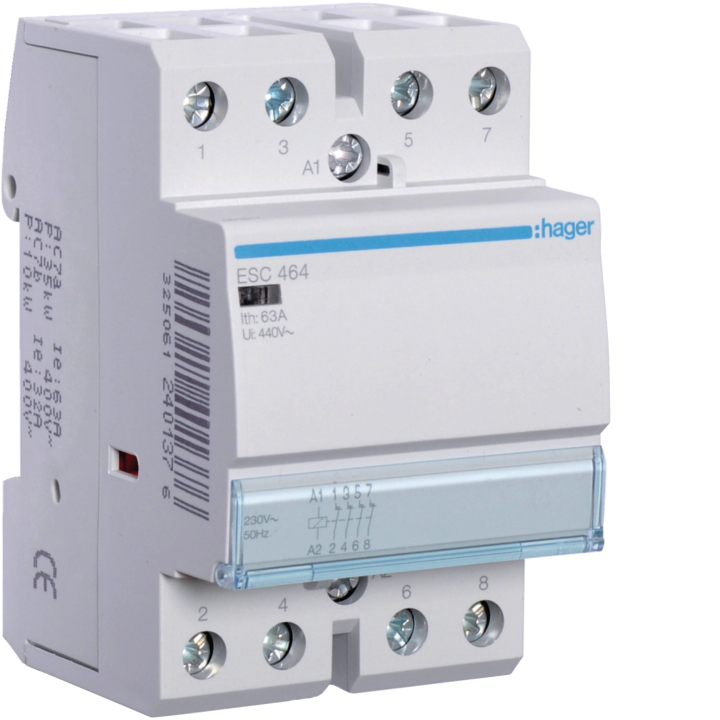 Hager ESC464 Contactor 63A 4NC 230V AC