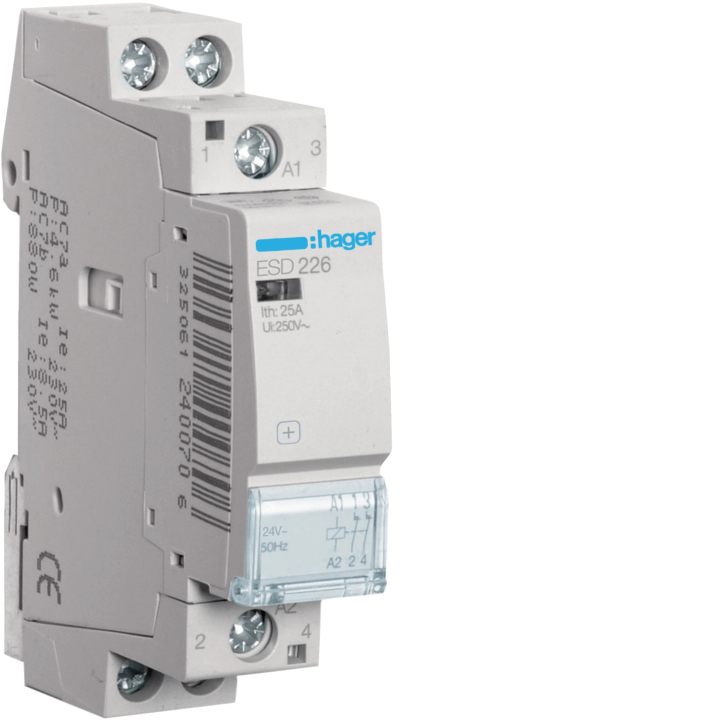 Hager ESD226 Contactor 25A 2NC 24V