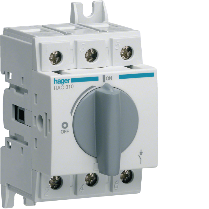 Hager HAC310 Load Break Switch 3P 100A