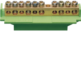 Hager KM10B Brass Earth Terminal, 5x10mm² / 5x16mm²