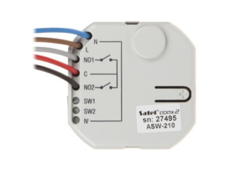 BEZVADU DIVKANĀLU 230V AC KONTROLIERI ASW-210 ABAX/ABAX2 SATEL