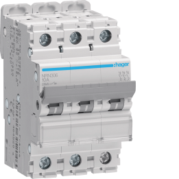 Hager NRN306 MCB 3P C-6A 25kA 3M