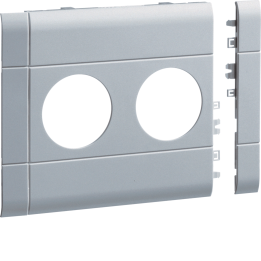 Hager GB12020LAN priekšējās plāksnes 2 grupu Smart Socket alumīnija