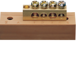 Hager KM04L Brass Terminal, 2x10mm²/2x16mm², Phase