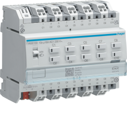 Hager TYAS610D Output Module 10-fold 16A C-Load Adapted