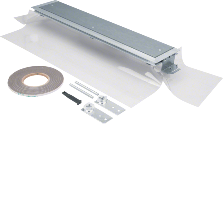 Hager BKFDE600045 End Cap with Foil for Sealing, Light Grey (RAL 7035)