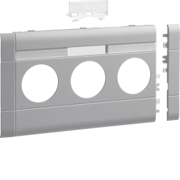 Панель Hager BRH 100 LF lg, 3 клавиши, розетка, белый