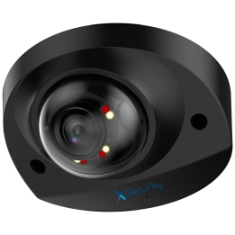 X-SECURITY XS-IPD909A-4P-DL-WIZ-BLACK 4MP lauko kupolinė IP kamera su PoE, Wi-Fi, IP67, 30 m IR, 2,8 mm objektyvas, įmontuotas m