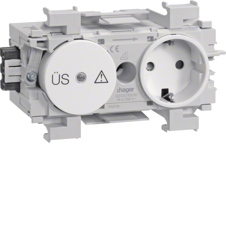 Hager GS12019016 Smart Socket koos liigpingekaitsega