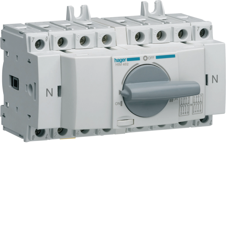 Hager HIM402 Modular Change-over Switch 3P+N 20A