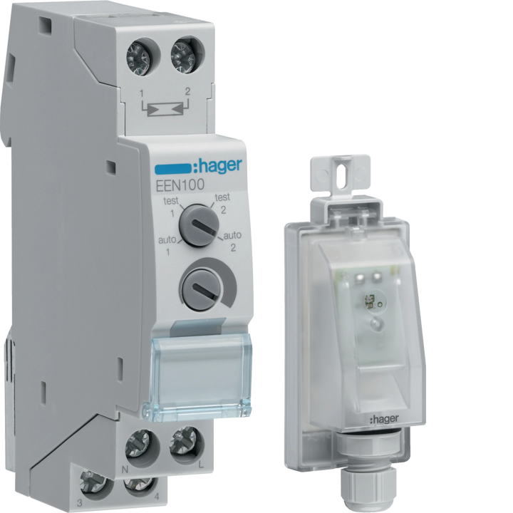 Hager EEN100 Twilight Switch, 1-Channel, 1 Module