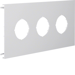 Hager L93037035 Pre-cut Lid 3gang, Light Grey