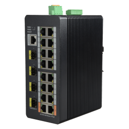 XS-SW2016HIPOE-MGF-240-DIN X-SECURITY 16-Port Gigabit PoE+ Managed Switch with 2 SFP, 240W