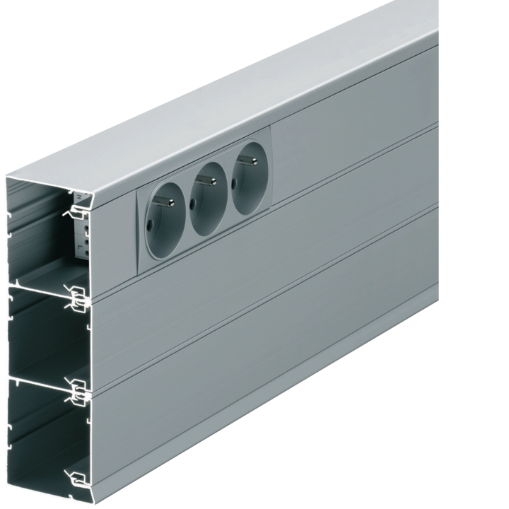 Hager GBA501611ALU alumiiniumkaabli kanalite põhi, 50x16mm anodeeritud