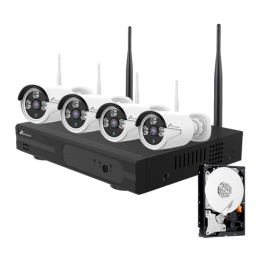 NIVIAN RETAIL NV-KIT830W-4CAM-1TB 4-Channel Wireless CCTV Kit with 1TB HDD