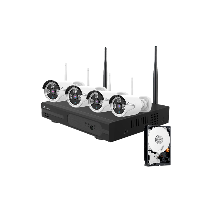 NIVIAN RETAIL NV-KIT830W-4CAM-1TB 4-kaameraga CCTV komplekt