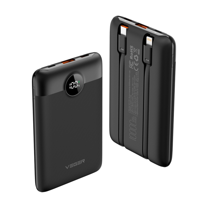 Пауэрбанк VEGER VG-W1170, 5001 mAh, черный