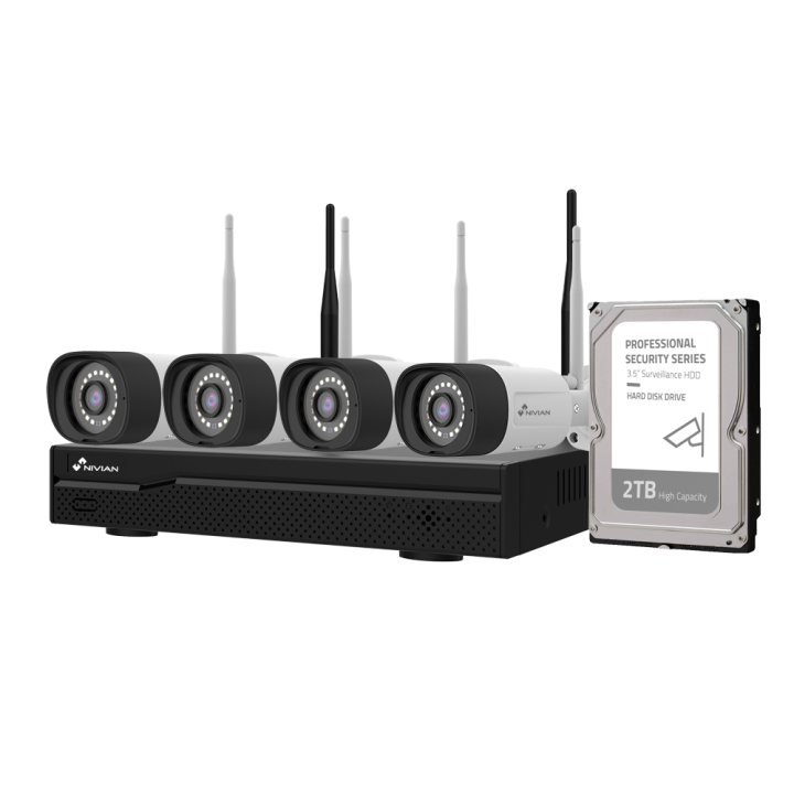 NIVIAN RETAIL NV-KIT1630W6-4CAM-2TB 4-kaameraga IP komplekt