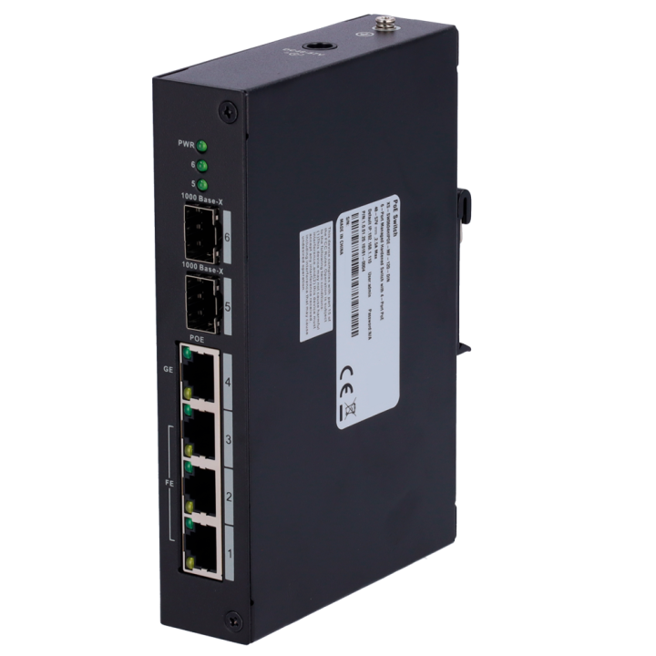 X-SECURITY XS-SW0604HIPOE-MF-120-DIN 5-Port Gigabit Managed PoE Switch, 120W
