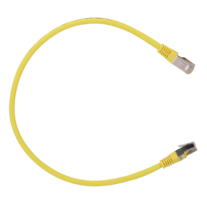 Кабель UTP SAFIRE SFTP6A-H-03Y, Cat6a S/FTP, желтый, 23 AWG