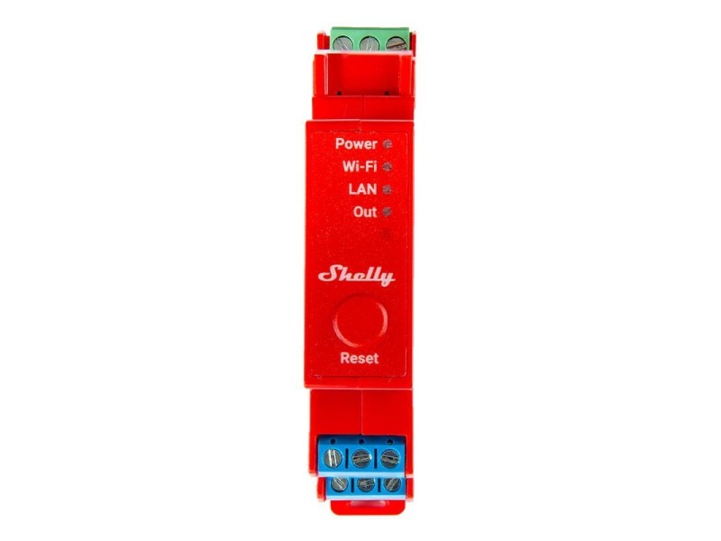 DIN Rail Smart Switch Pro 1PM ar jaudas mērīšanu, 1 kanāls Shelly