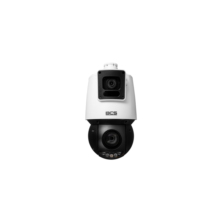 BCS BCS-P-SDIP24425SR10-AI2 4MP IP PTZ kaamera (4,8–120 mm Motozoom + 4 MP fikseeritud objektiiv)