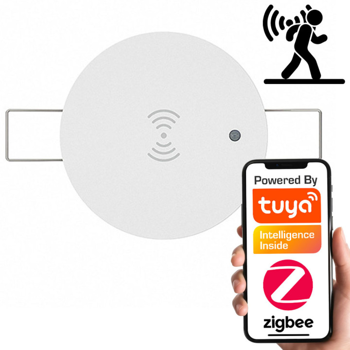 Tuya 24 GHz upotettu kattoliike- ja valoanturi ZigBee