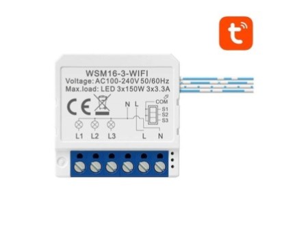 Smart Switch modulis WiFi WSM16-W3 TUYA Avatto