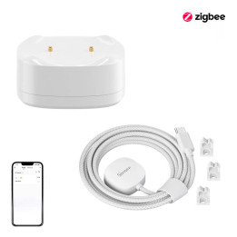 Sonoff SNZB-05P Zigbee vandens nuotėkio jutiklis su aptikimo kabeliu, IP67, baltas
