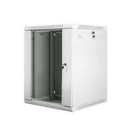Lanberg 19" Wall-Mount Rack Cabinet 15U/600x600 V2 Grey, Glass Door (Flat-Pack)