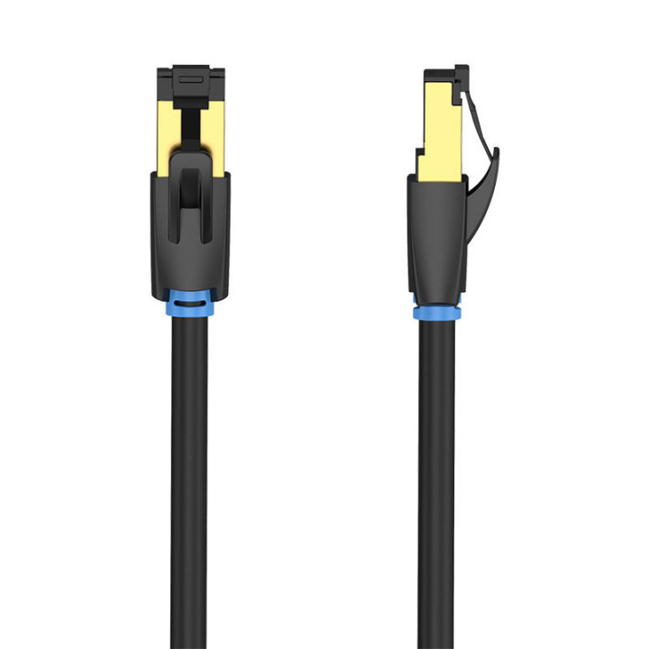 Tinklo kabelis CAT8 SFTP ventiliacija IKABF RJ45 Ethernet 40Gbps 1m juodas