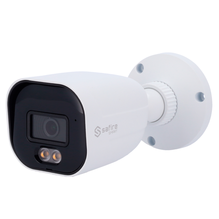 SAFIRE SMART SF-IPB080A-4E1-NIGHT 4MP Bullet IP -kamera PoE:llä, Wi-Fi, IP67, IR 30m, valkoinen LED, sisäänrakennettu mikrofoni