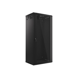 Lanberg 19 colių sieninė spintelė, 27U/600x450 V2 juoda (plokščia pakuotė)