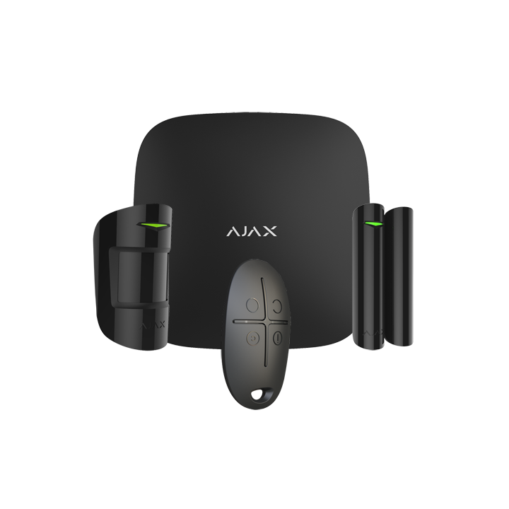 AJAX AJ-HUBKITPLUS-B Smart Home Gateway, Wi-Fi, 230V AC, Black